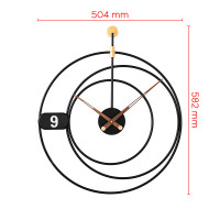 Dizajnové kovové hodiny MPM E04.4477.90, čierne 